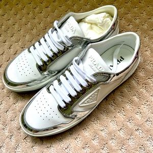 Prada chrome sneakers